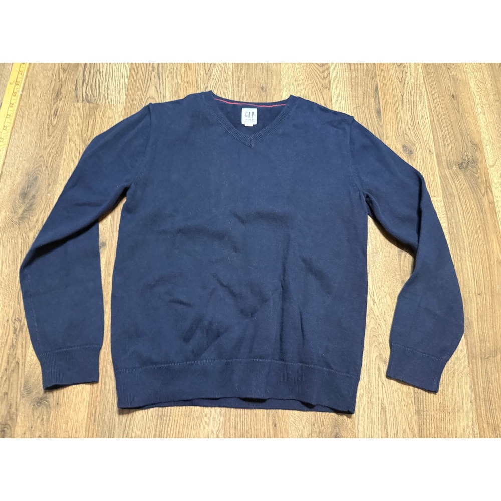 GAP Kids Sweater Boy's Size XXL Navy Blue Crewneck Pullover Long Sleeve
